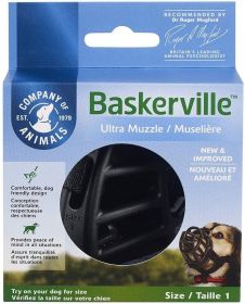 Baskerville Ultra Muzzle for Dogs (Size: 10-15lbs Nose 8.6 ")