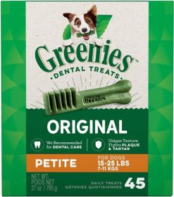 Greenies Petite Dental Dog Treats (Size: 45  Count)