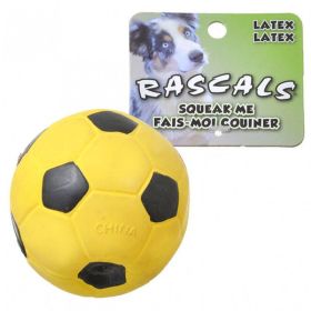 Rascals Latex Soccer Ball for Dogs (Size: 3" Diameter Yellow)