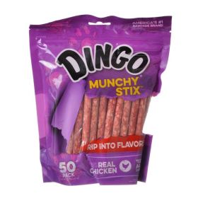 Dingo Munchy Stix Chicken & Rawhide Chews (No China Sourced Ingredients) (Size: 50 Pack - (5" Sticks))