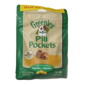 Greenies Pill Pocket Chicken Flavor Dog Treats (Size: Large 60 Treats Capsules)