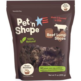Pet 'n Shape Natural Beef Lung Slices Dog Treats (Size: 9oz)