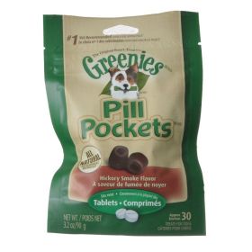 Greenies Pill Pockets Dog Treats (Size: Tablets 3.2oz Hickory Smoke Flavor)