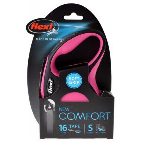 Flexi New Comfort Retractable Tape Leash (Size: Small - 16' Tape (Pets up to 33 lbs) Pink)