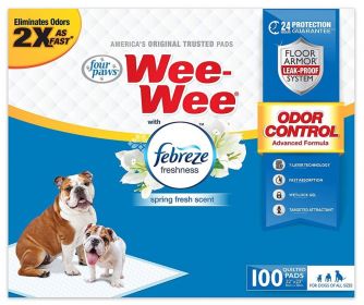 Four Paws Wee-Wee Pads - Febreze Freshness (Size: 100  Count)