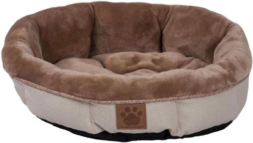 Precision Pet Round Shearling Bed (Color: Buff)