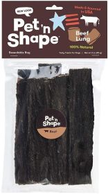Pet 'n Shape Natural Beef Lung Strips Dog Treats (Size: 3oz)