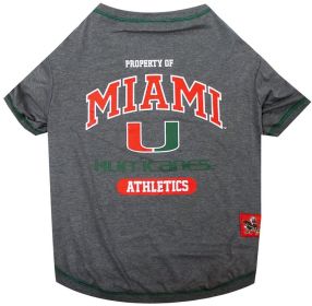 Pets First U of Miami Tee Shirt for Dogs and Cats (Size: Large)
