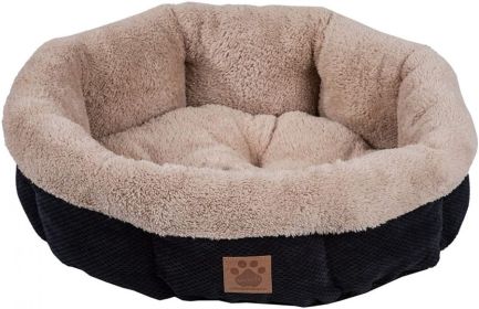 Precision Pet Snoozzy Mod Chic 12 Inch Round Pet Bed (Color: Black)